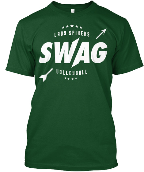 Swag Volleyball Deep Forest T-Shirt Front
