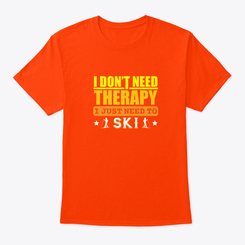 Alps Ski Holidays Winter Sports Sport S Orange T-Shirt Front