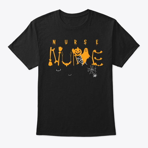 Funny Nurse Halloween Nurse Halloween Co Black T-Shirt Front