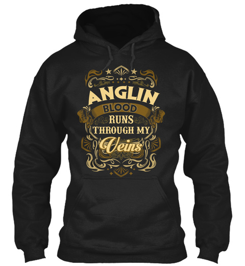 Anglin Blood Thru My Veins Black T-Shirt Front