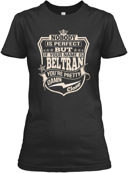 Nobody Perfect Beltran Thing Shirts Black T-Shirt Front