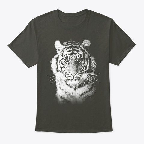 White Tiger Smoke Gray T-Shirt Front