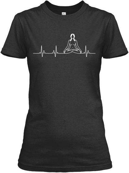 Meditation Heartbeat Limited Edition Black T-Shirt Front