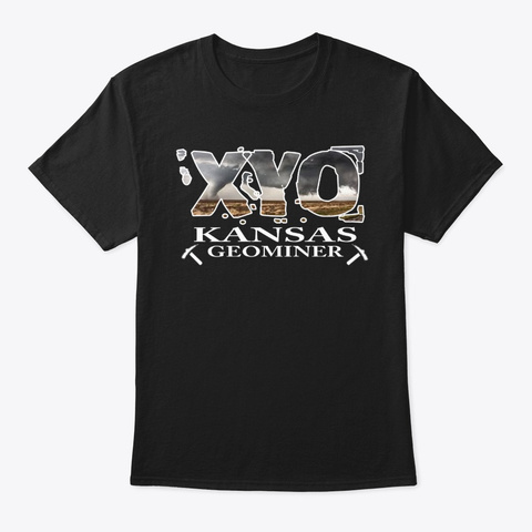 Xyo Kansas Design Black T-Shirt Front