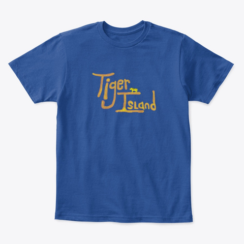 Tiger Island Water Color 2 Deep Royal  Camiseta Front