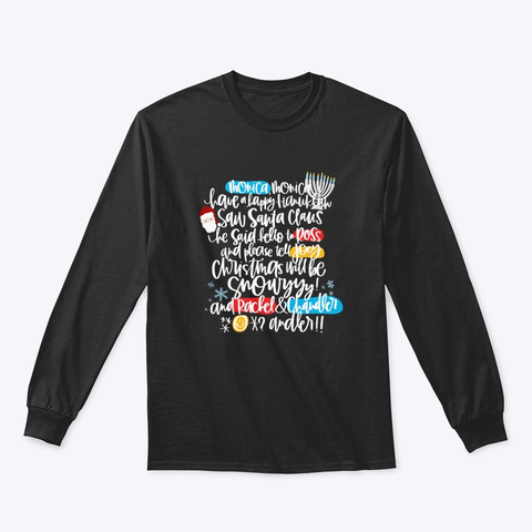 Friends Tv Phoebe's Holiday Song Black áo T-Shirt Front