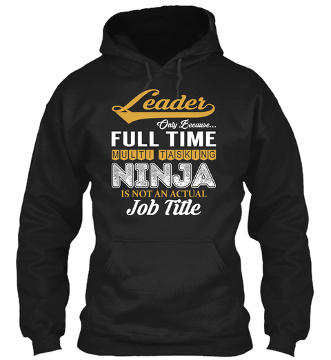 Leader   Ninja Black T-Shirt Front