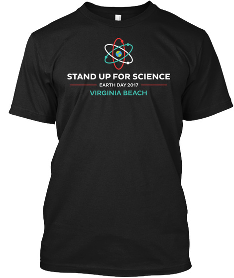 Virginia Beach Stand Up For Science Marc Black T-Shirt Front
