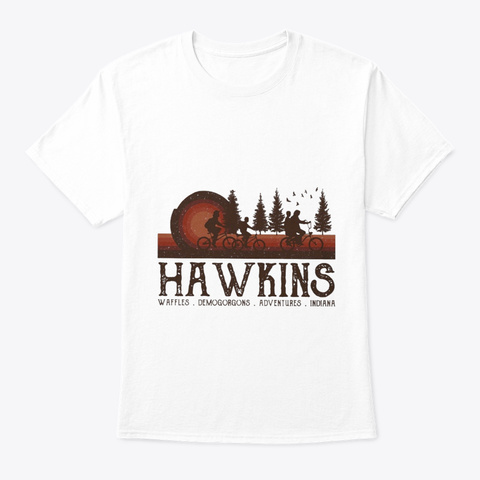 Hawkins White T-Shirt Front