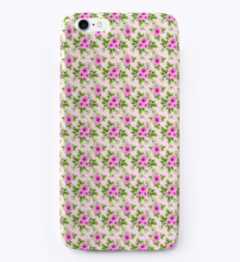 Pink Floral Iphone Cases Standard T-Shirt Front