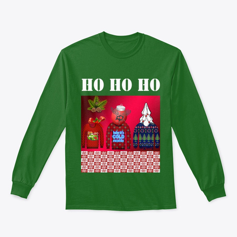 Ho Ho Ho Ugly Christmas Irish Green T-Shirt Front