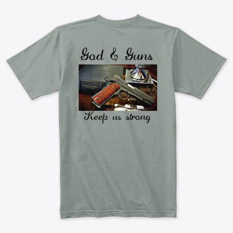 God And Guns T Shirt Warm Grey T-Shirt Back