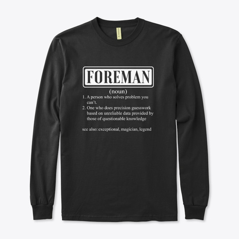 I Am A Forman Smiley Humor Gift Black T-Shirt Front