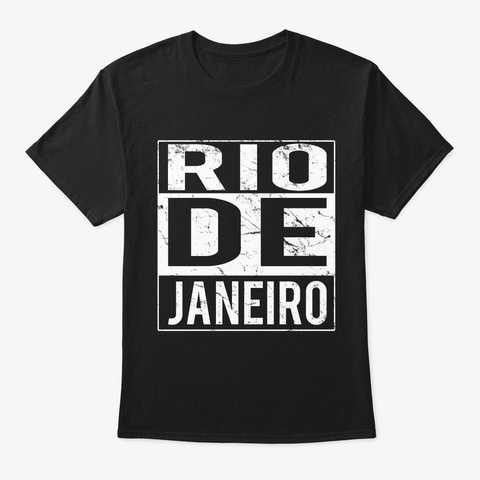 Rio De Janeiro Brazil Black T-Shirt Front