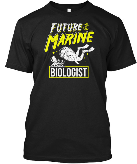 Future Marine Biologist Black T-Shirt Front