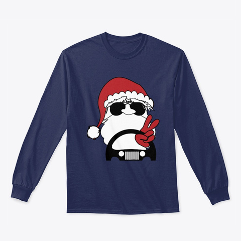 Merry Christmas   Wave On Navy T-Shirt Front