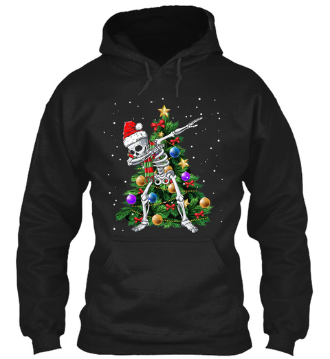 Funny Dabbing Skeleton Christmas Tree Unisex Tshirt