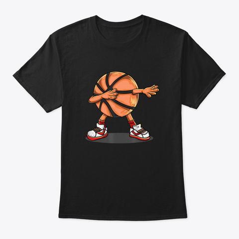 Dabbing Basketball Ball Boys Dab Dance G Black T-Shirt Front