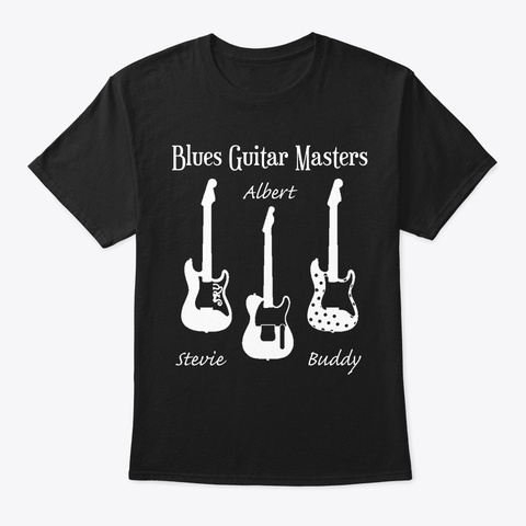 Blues Guitar Masters Black T-Shirt Front