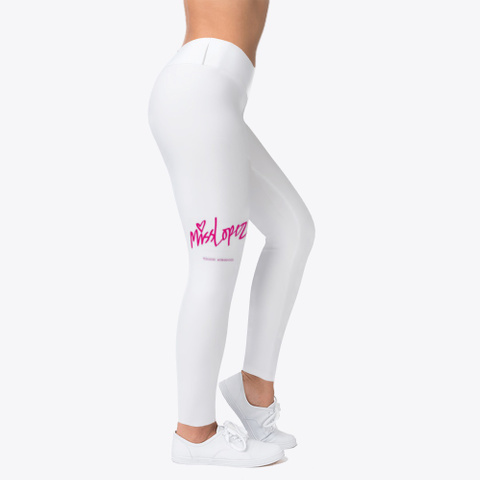 White Leggings By Miss Lopez Standard T-Shirt Right