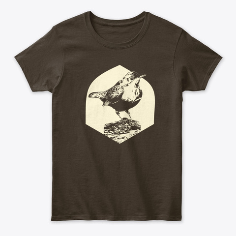 Birder Gift, Bird Nerd T Shirt Dark Chocolate T-Shirt Front