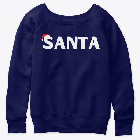 Santa And Santa's Favorite Ho Matching 1 Navy  T-Shirt Front