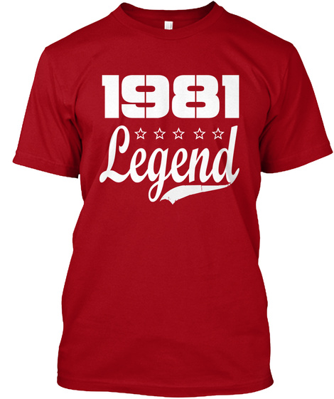 1981 Legend Deep Red T-Shirt Front