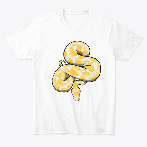 Albino Ball Python White T-Shirt Front
