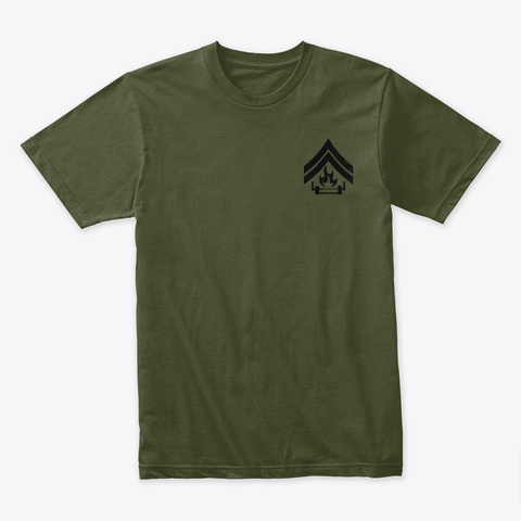 Corporals Corner  Military Green T-Shirt Front