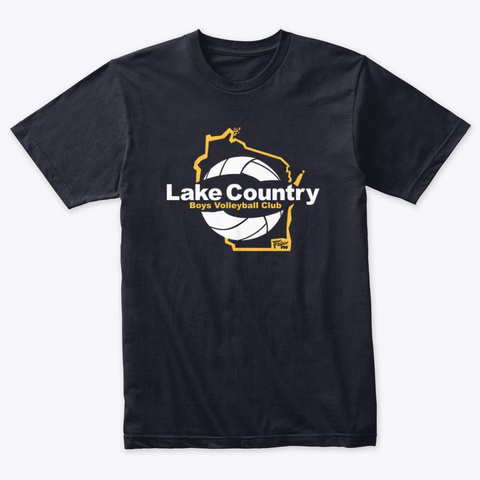 Lake Country Bvb Logo Tee Dark Vintage Navy T-Shirt Front