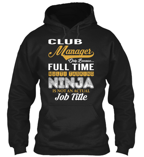 Club Manager   Ninja Black T-Shirt Front