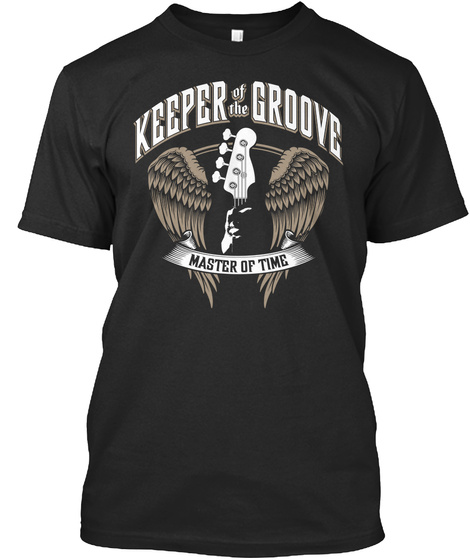 Keeper Of The Groove Master Of Time Black T-Shirt Front