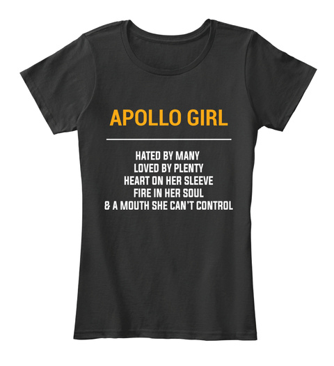 Apollo Pa Girl   Heart On Sleeve. Customizable City Black T-Shirt Front