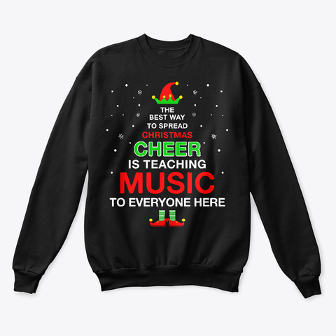 Funny Pajamas Elf For Music Teacher Gift