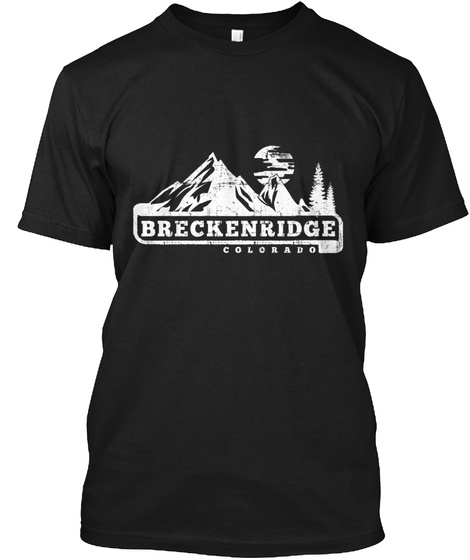 Breckenridge Colorado 2 Black T-Shirt Front