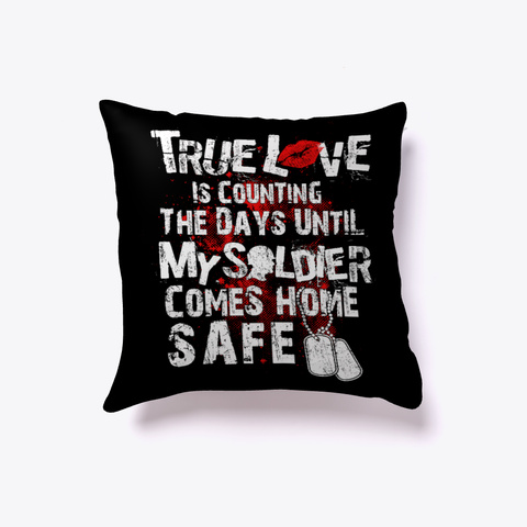 Army Wife Soldier Pillow Gift Black Camiseta Front