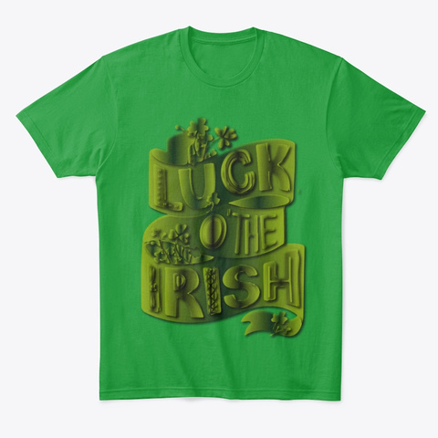 Luck Of The Irish Kelly Green áo T-Shirt Front
