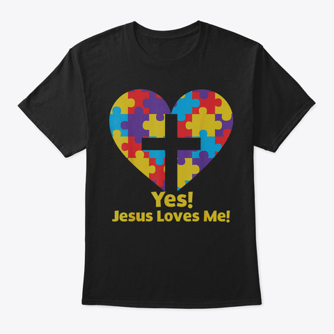 Autism Awareness Shirts Catholic Christi Black T-Shirt Front