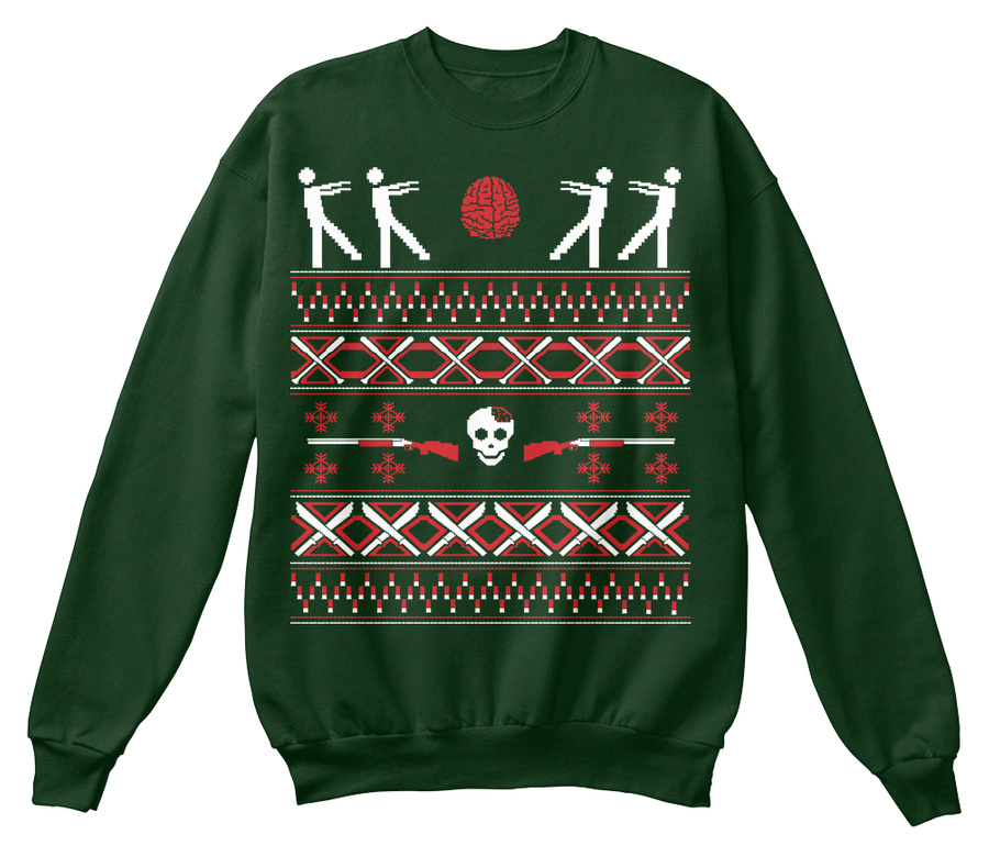 zombie christmas sweater Unisex Tshirt