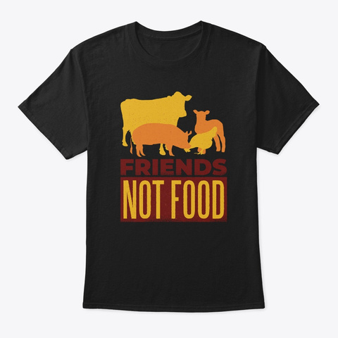Friends Not Food Black T-Shirt Front