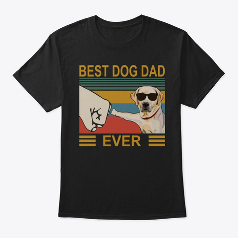 Best Dog Dad Black T-Shirt Front