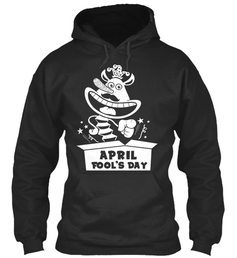 April Fool's Day Jet Black Camiseta Front