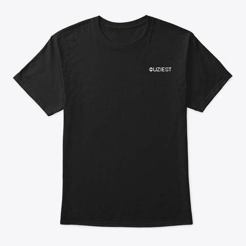 "@Uziest Palm Trees" Black T-Shirt Front