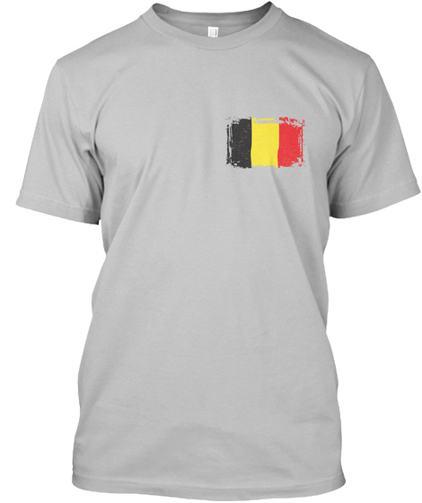 Belgium Flag T Shirt Sport Grey T-Shirt Front