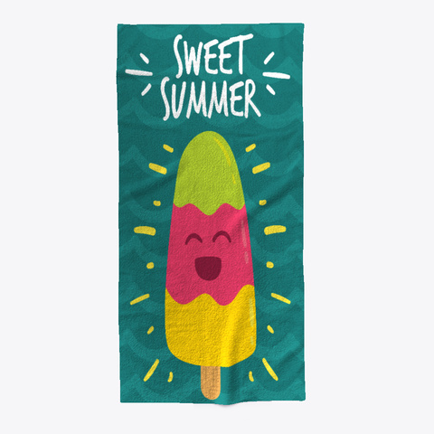 Sweet Summer Beach Towel Standard Camiseta Front