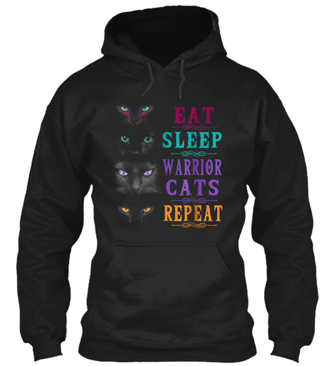 Funny Cat Warrior T Shirt Eat Sleep War