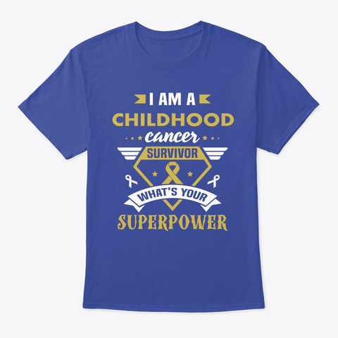 Childhood Cancer Awareness Shirt Deep Royal T-Shirt Front