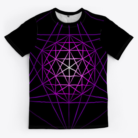 Vector Matrix Series   Purple Pink V2 Black T-Shirt Front