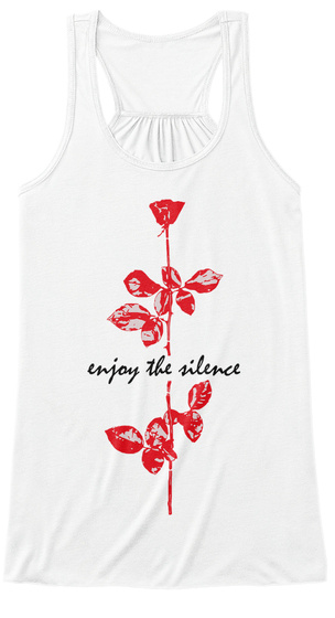 Enjoy The Silence White T-Shirt Front