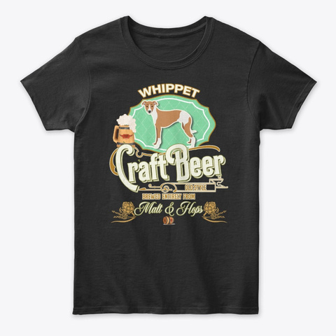 Whippt Gifts Dog Beer Lover Black T-Shirt Front